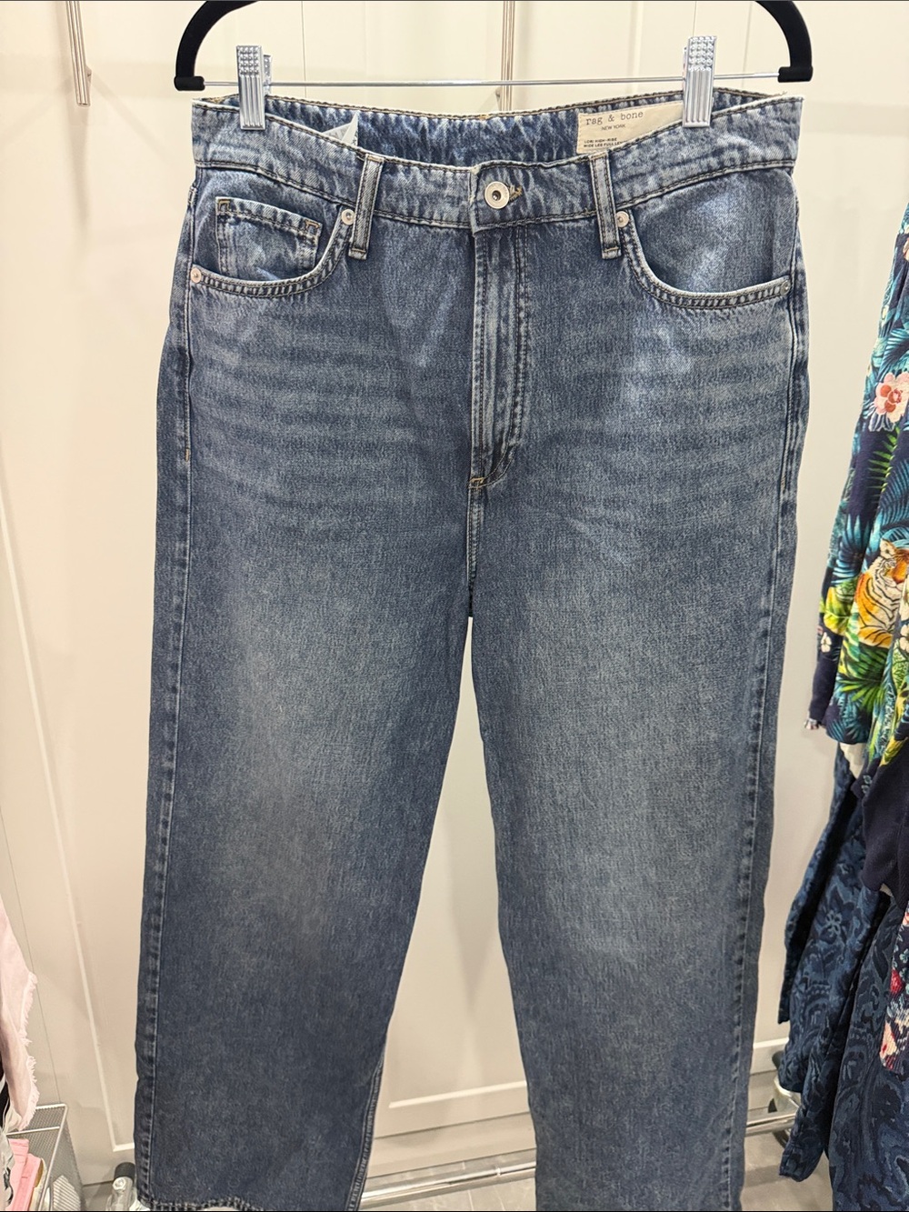 rag & bone High-Rise Lori Faded Blue Straight Jeans-Sz 29 used once
